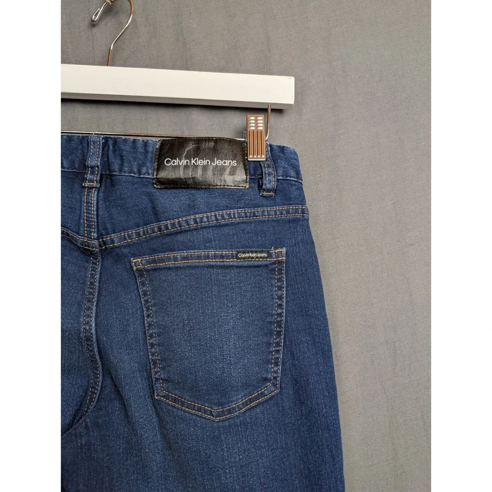 Calvin Klein Jeans Boys Size 14 Dark Wash Skinny‎ Denim Blue Jeans